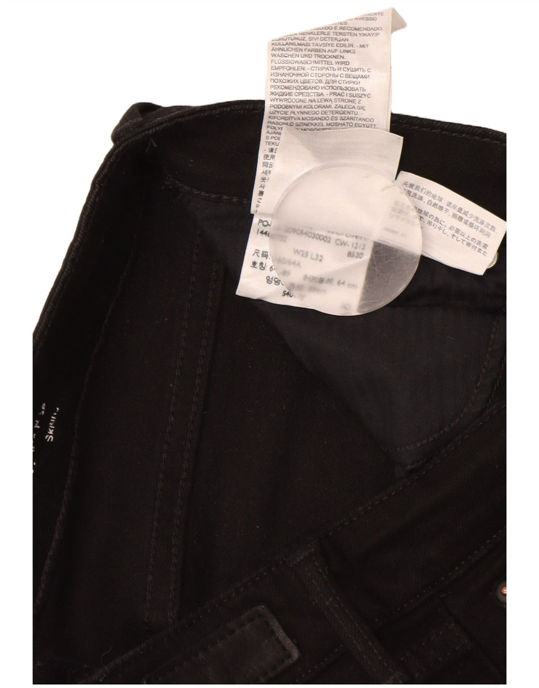 LEVI'S Damen Slight Curve Modern Rise Skinny Jeans W25 L30 Schwarz Baumwolle