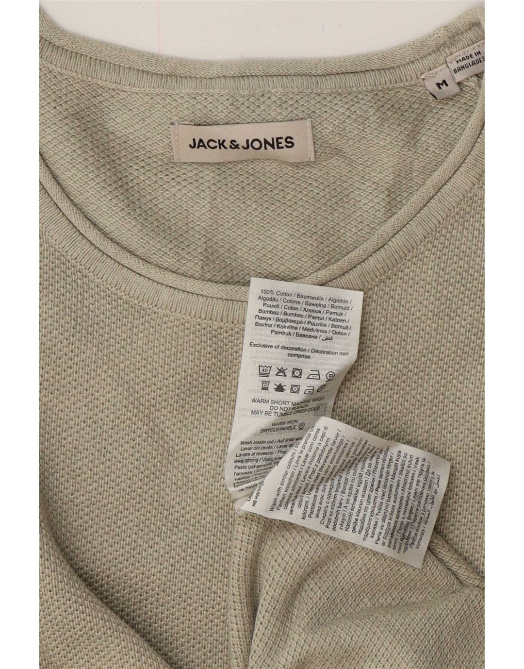 Jack & Jones Herren-Pullover mit U-Boot-Ausschnitt, mittelgrüne Baumwolle