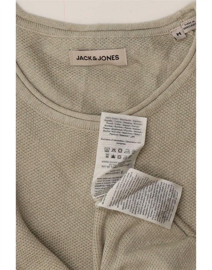 Jack & Jones Herren-Pullover mit U-Boot-Ausschnitt, mittelgrüne Baumwolle