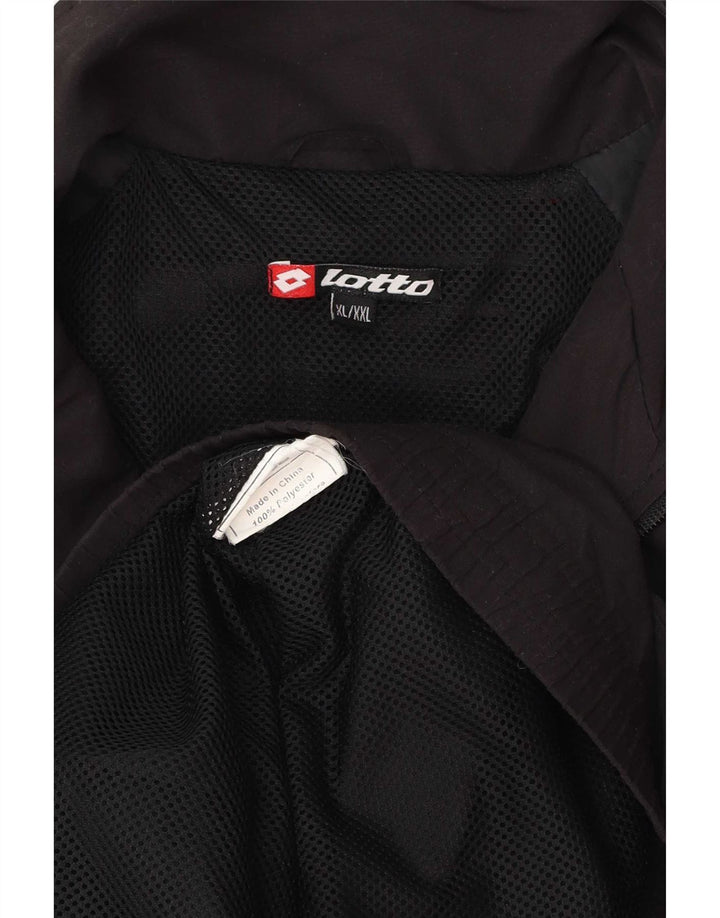 Lotto Herren-Trainingsanzug-Top-Jacke XL, schwarzes Polyester