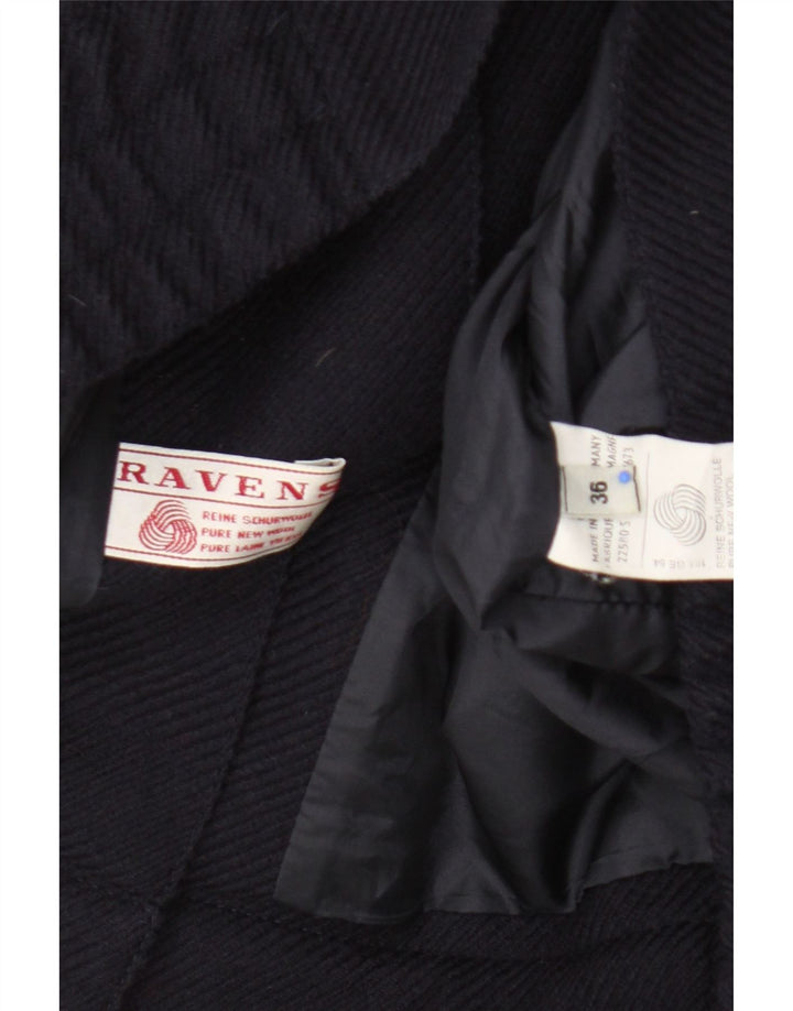 Ravens Damen Übergroße Bomberjacke EU 36 Kleine marineblaue Schurwolle