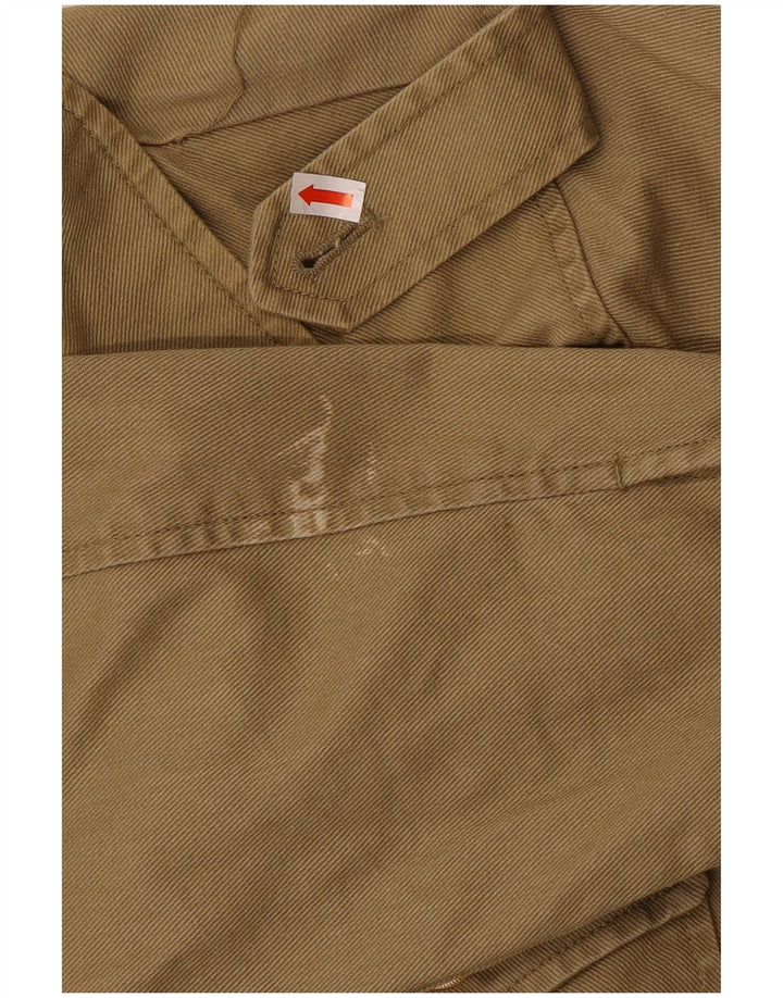 Zara Damen Militär-Utility-Jacke UK 14 Medium Khaki Baumwolle