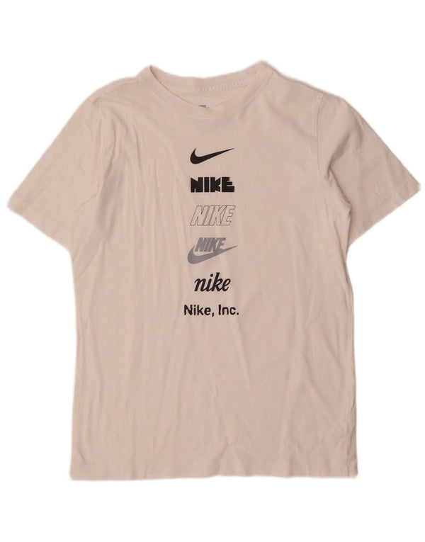 NIKE T-Shirt mit Grafik für Jungen, 13–14 Jahre, XL, weiße Baumwolle