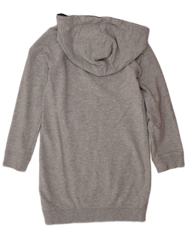 TOMMY HILFIGER Mädchen-Kapuzenkleid mit Grafik, 5–6 Jahre, grau gesprenkelte Baumwolle