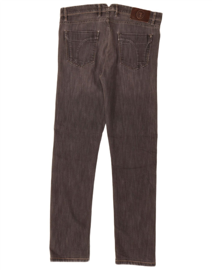 Trussardi Herren Slim Jeans W33 L34 Graue Baumwolle