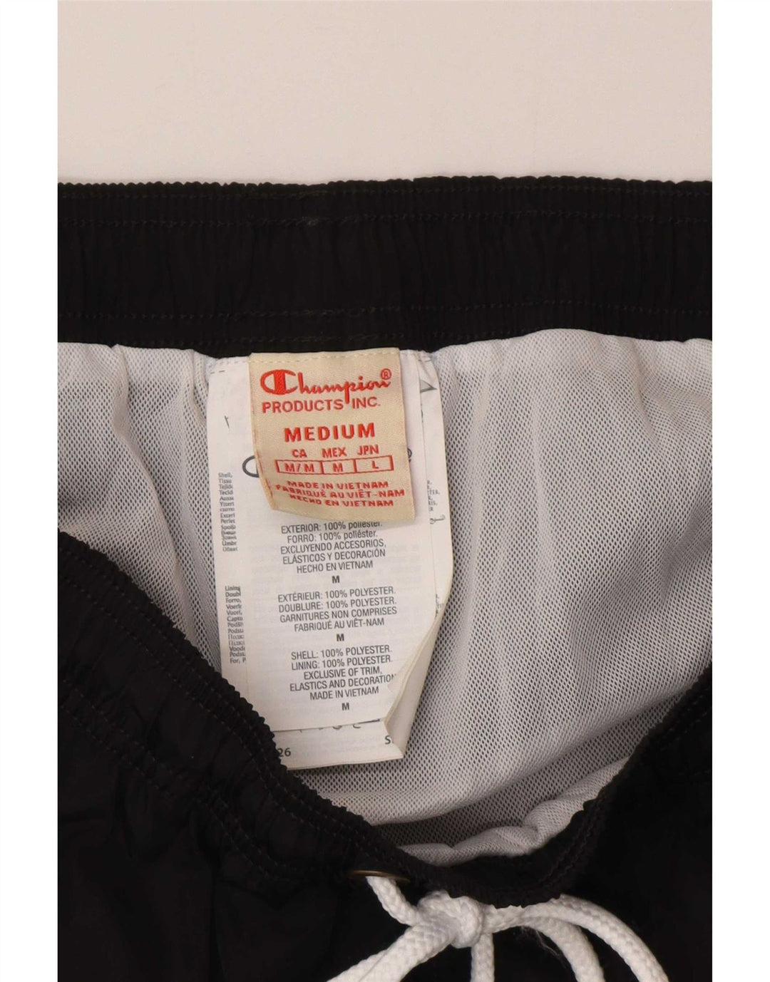 Champion Herren Badeshorts Medium Schwarz Polyester