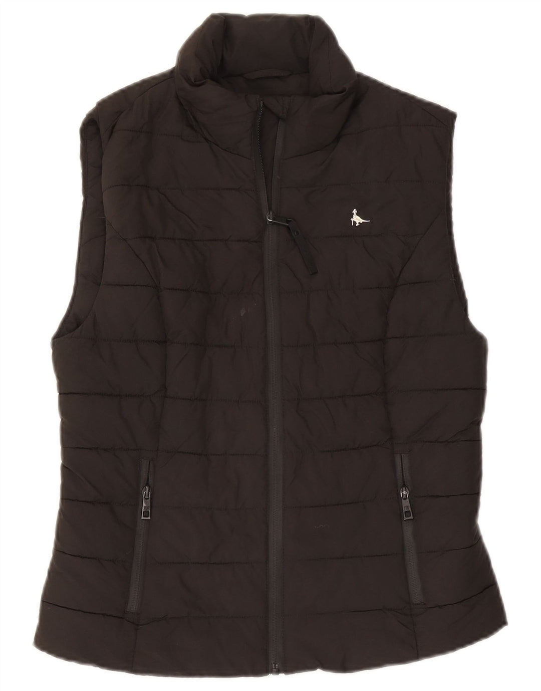 Jack Wills Wattierte Damenweste UK 10 Small Schwarz Polyester