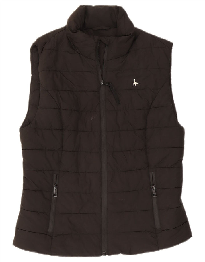 Jack Wills Wattierte Damenweste UK 10 Small Schwarz Polyester