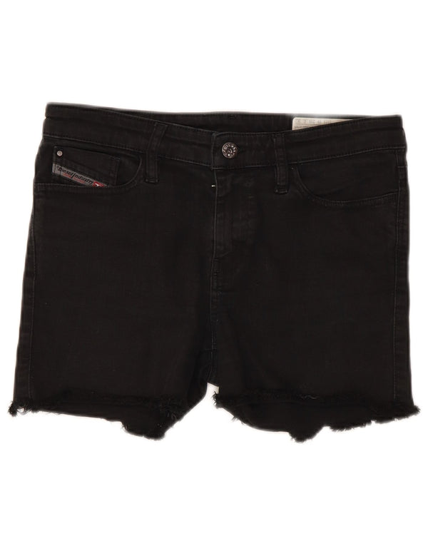 Diesel Womens Skinzee Denim Shorts W28 Mittelschwarze Baumwolle