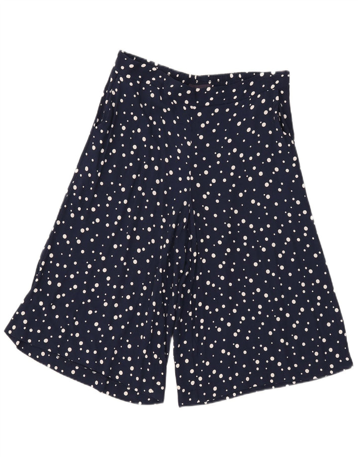 Marks & Spencer Damen Bermudashorts UK 12 Medium W32 Marineblau gepunktet