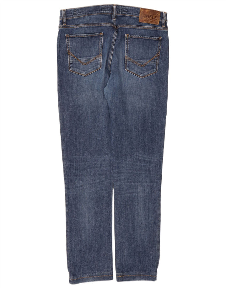 Rifle Herren Slim Jeans W36 L32 Blaue Baumwolle