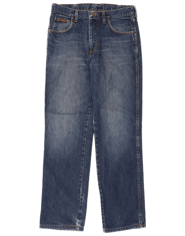 Wrangler Herren Straight Jeans W33 L30 Blaue Baumwolle