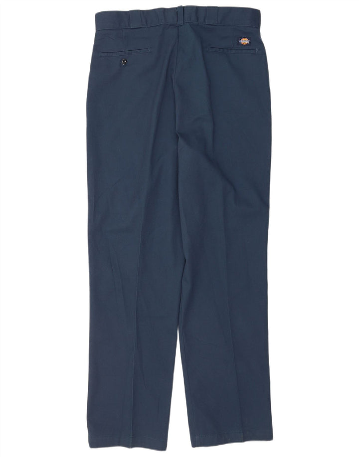 Dickies Gerade Herren-Chinohose W38 L34 Marineblaues Polyester