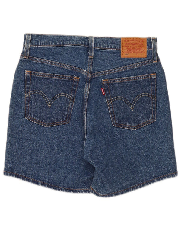 Levi's Damen 501 High Waist Denim Shorts W27 Small Blaue Baumwolle
