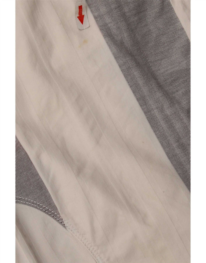 SIVIGLIA Herren-Freizeitshorts W33 Mittelweiß gestreifte Baumwolle