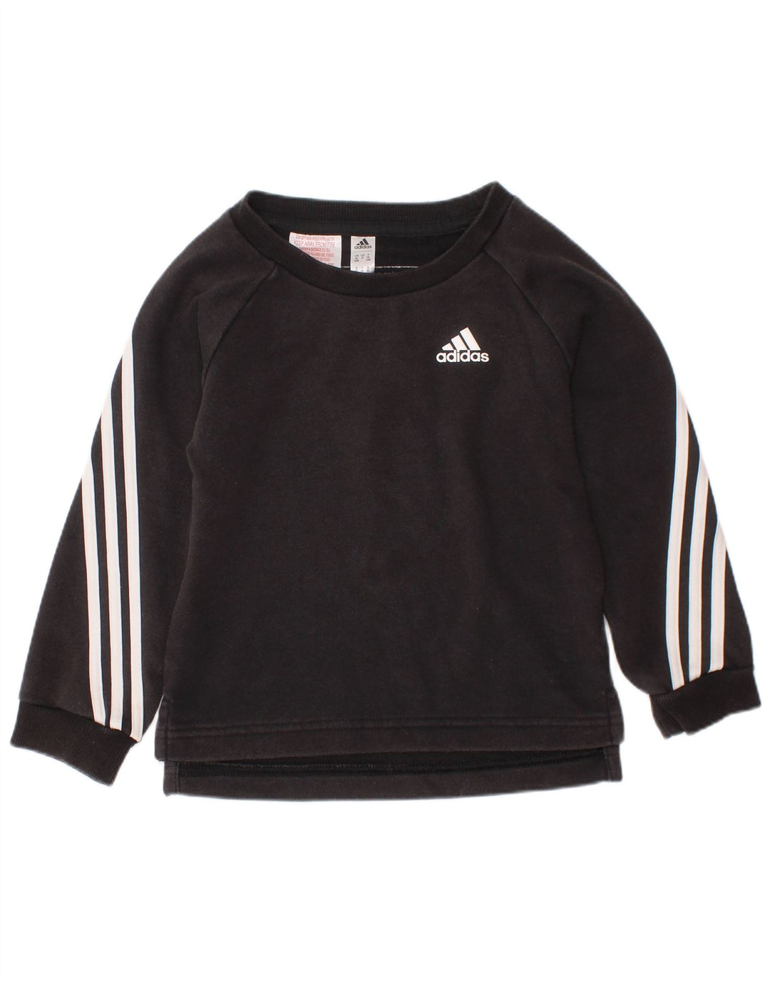 ADIDAS Baby-Jungen-Sweatshirt-Pullover, 18–24 Monate, schwarze Baumwolle