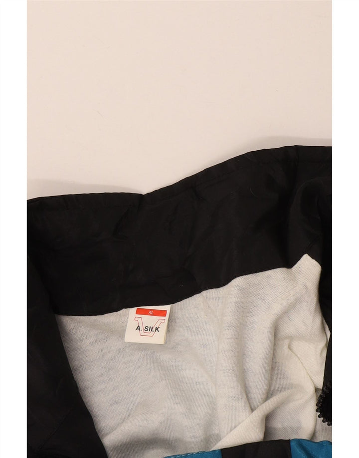 Vintage Herren Trainingsanzug Top Jacke XL Blau Farbblock