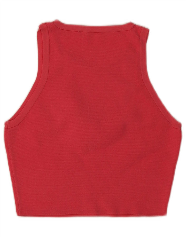 Zara Damen Crop Vest Top UK 8 Small Pink