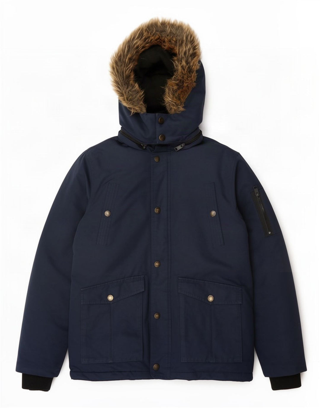 Diesel Jungen wattierte Jacke mit Kapuze, 13–14 Jahre, marineblaues Polyester