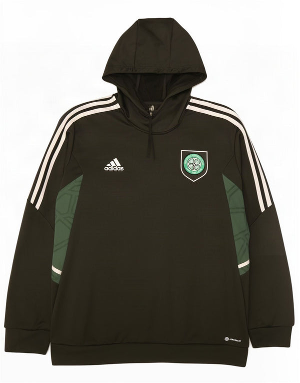 Adidas Herren The Celtic Football Club Kapuzenpullover XL Grün Farbblock