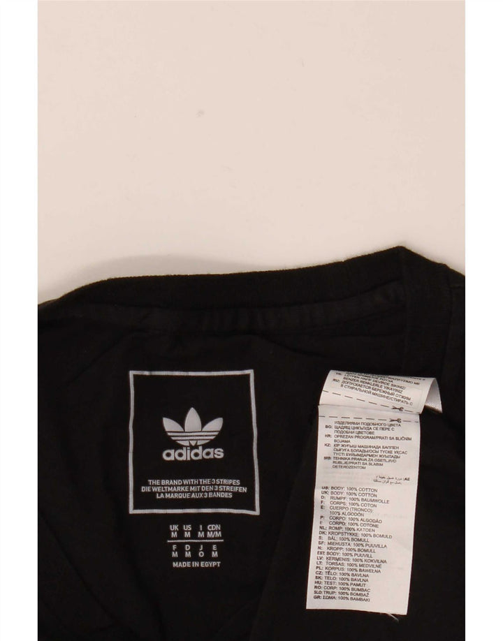 Adidas Herren T-Shirt Top Medium Schwarz Baumwolle