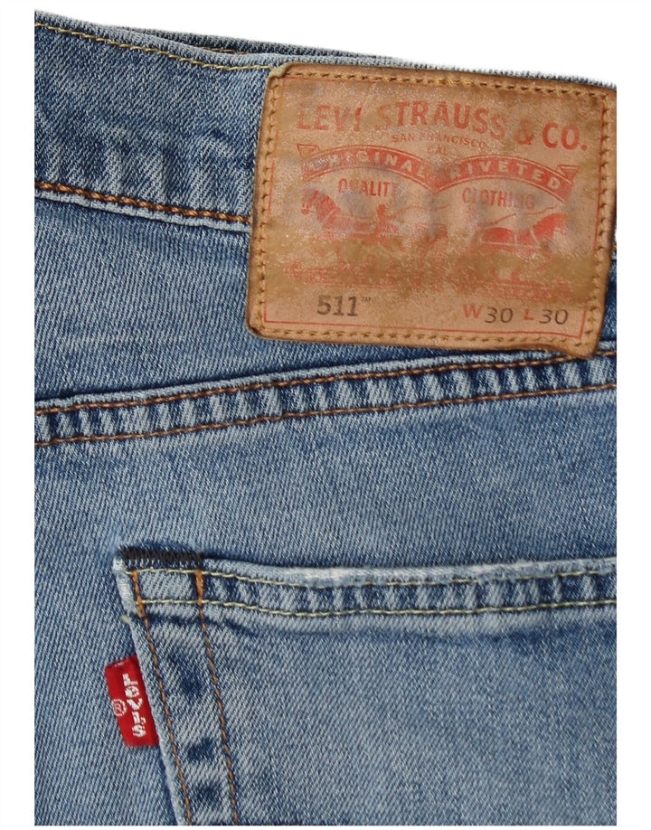 LEVI'S Herren 511 Slim Jeans W30 L30 Blaue Baumwolle