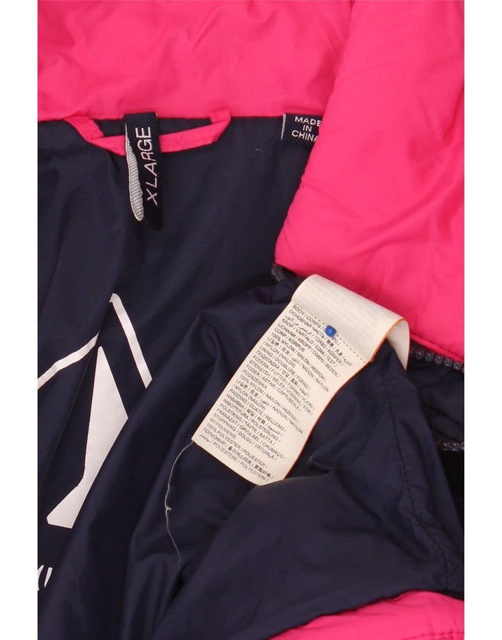 SUPERDRY Damen Wattierte Jacke UK 18 XL Rosa Nylon