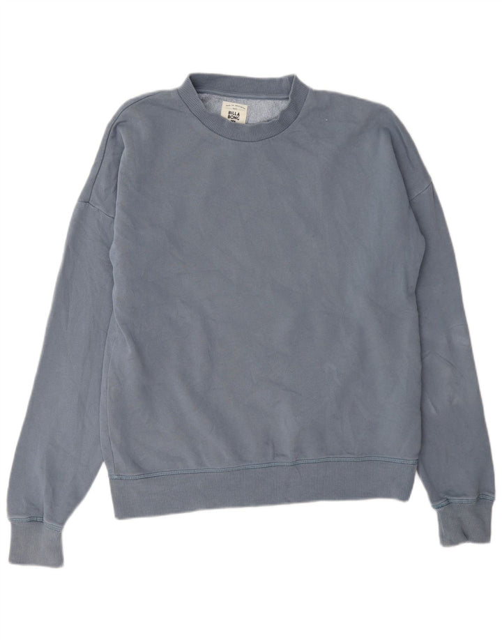 Billabong Damen Sweatshirt Pullover US 6 Mittelblaue Baumwolle