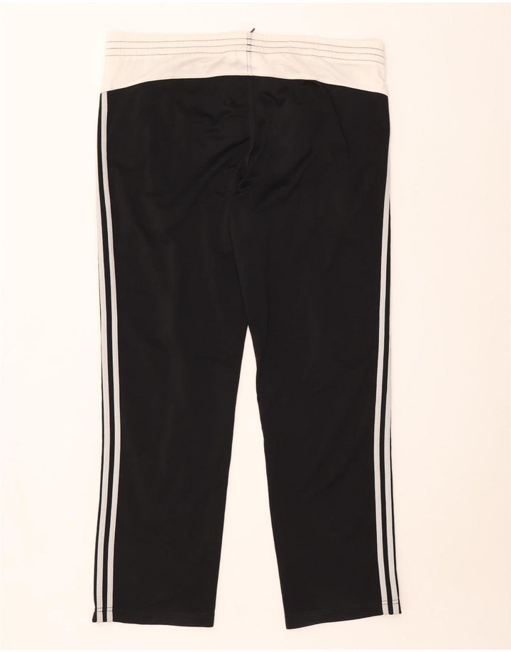 Adidas Herren-Trainingshose UK 40/42 Mittelschwarzes Colourblock-Polyester