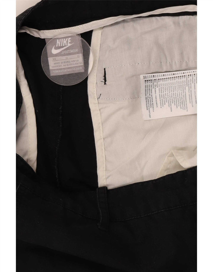 Nike Herren Straight Cargo Hose W34 L30 Schwarze Baumwolle
