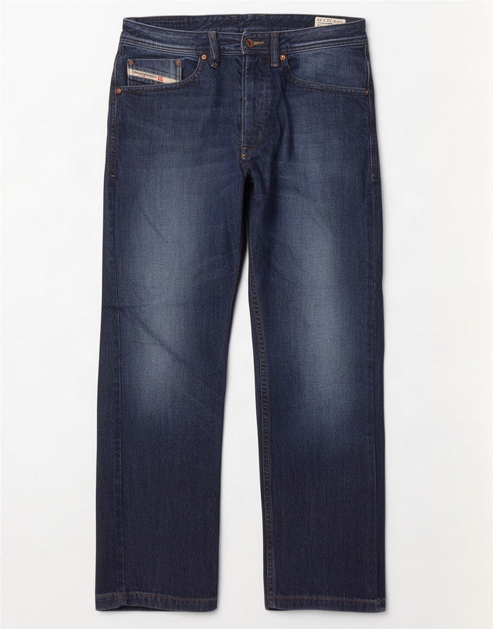 Diesel Herren Braddo Straight Jeans W32 L32 Blaue Baumwolle