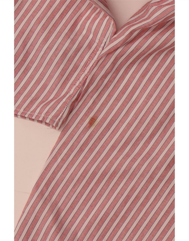 Tommy Hilfiger Herrenhemd 2XL rot gestreift aus Baumwolle