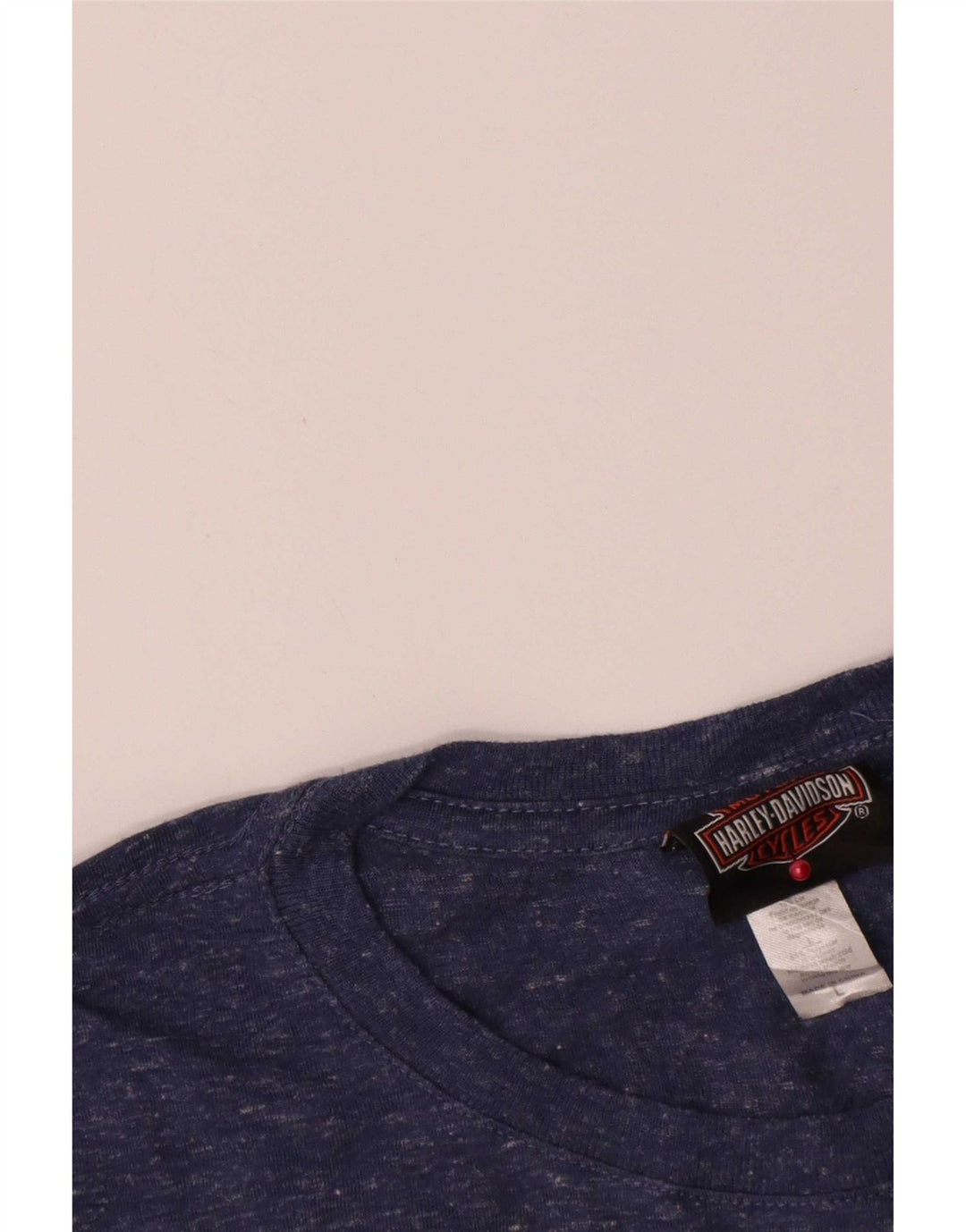Harley Davidson Damen Grafikoberteil Langarm UK 14 Large Marineblau