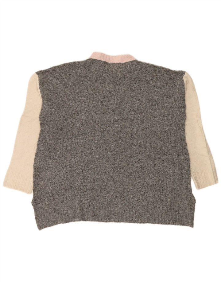 Marks & Spencer Damen-Pullover mit Rundhalsausschnitt, Gr. 40, Größe L, Grau