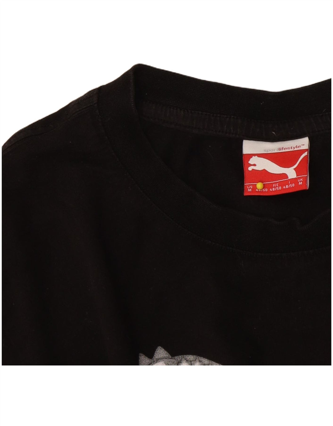 Puma Herren-T-Shirt mit Grafik, mittelgroß, Schwarz, Farbblock