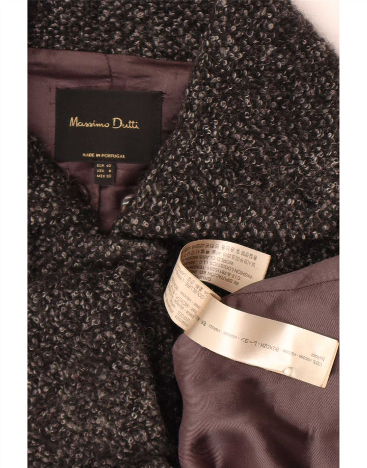 Massimo Dutti Damenmantel EU 40 Mittelgrau gefleckte Viskose