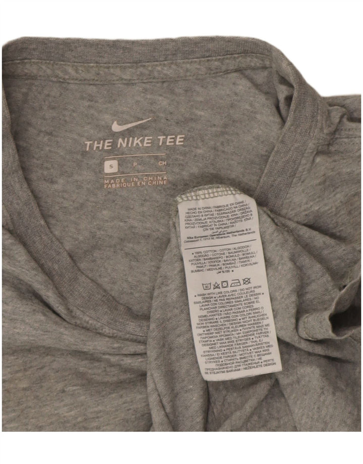 Nike Herren T-Shirt Top Small Grau gefleckte Baumwolle