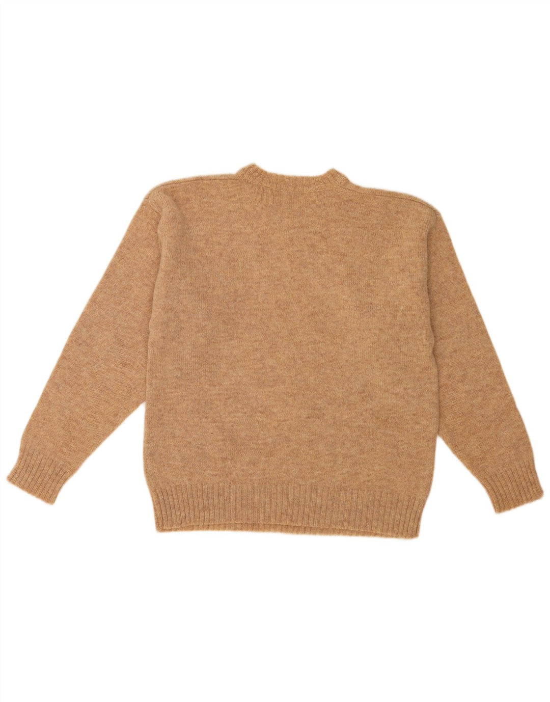 Fila Herren-Pullover mit Rundhalsausschnitt, IT 50, mittelbraun gefleckte Wolle