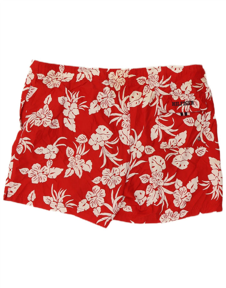 TOMMY HILFIGER Herren Badeshorts 2XL Rot Blumenmuster Polyester