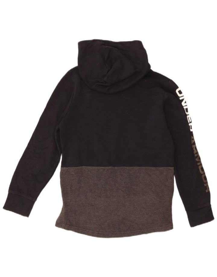 Under Armour Jungen-Kapuzenpullover mit Grafik, 9–10 Jahre, Mittelgrau, Farbblock