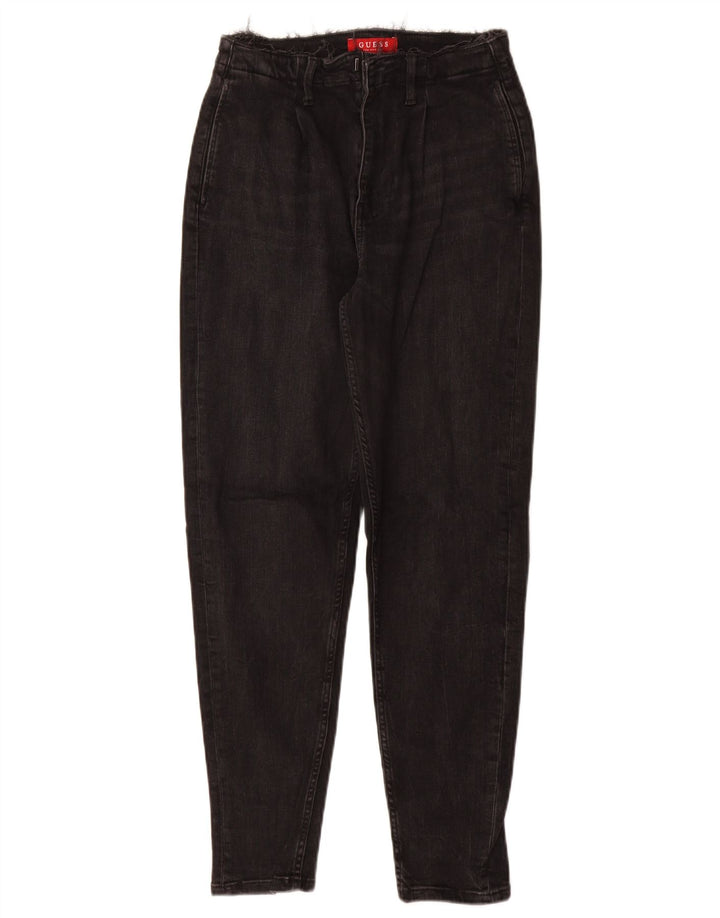 Guess Damen Tapered Jeans W26 L28 Schwarze Baumwolle