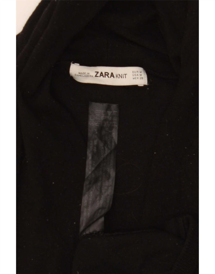 Zara Damen-Cardigan-Pullover UK 12 Mittelschwarze Viskose