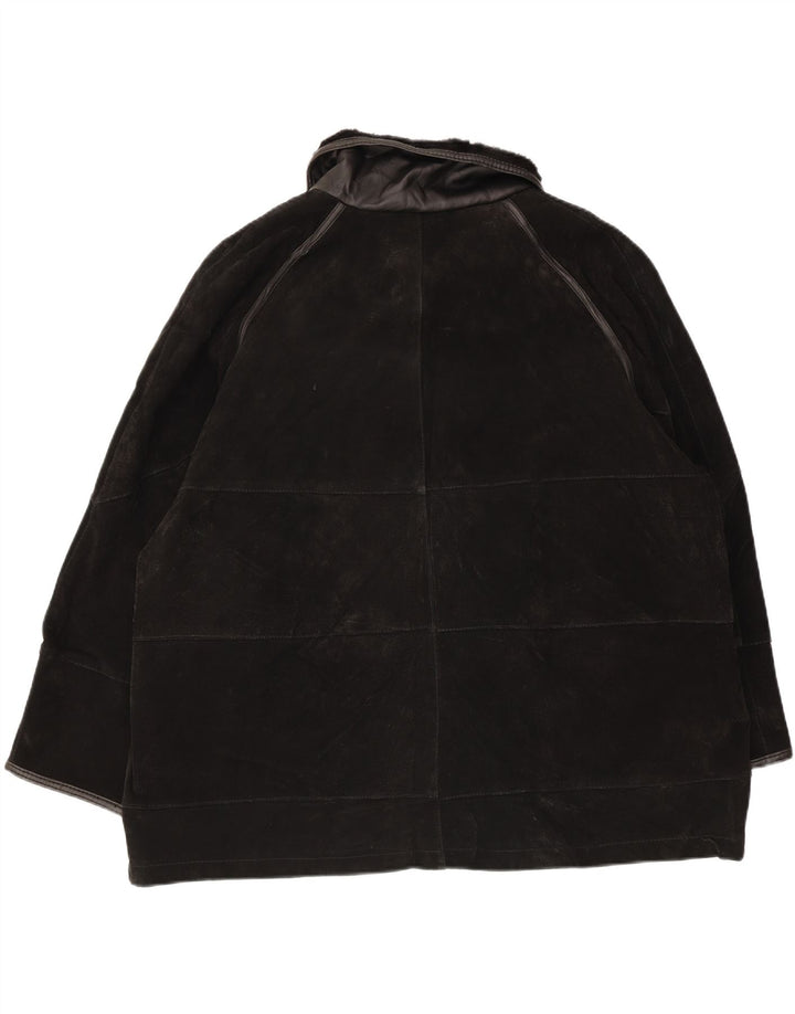 Neuville Damen Wildlederjacke UK 26/28 5XL Schwarzes Leder