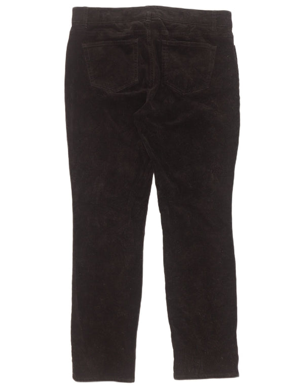 Chaps Damen Slim Cordhose US 12 Large W34 L30 Schwarze Baumwolle