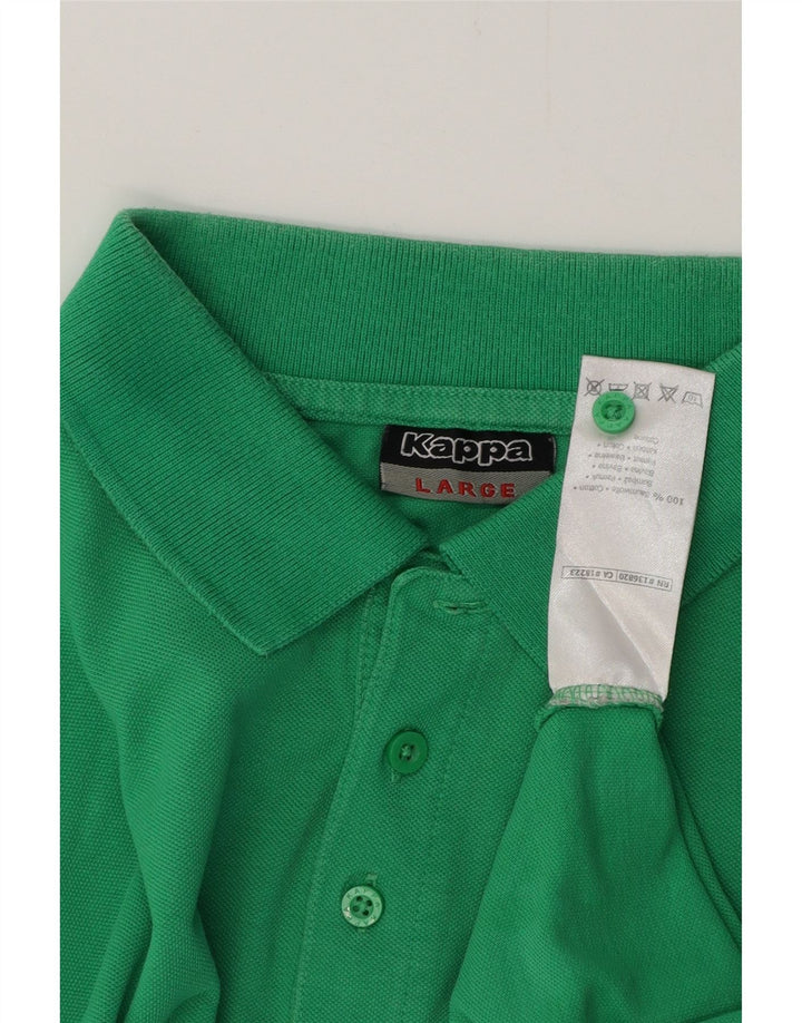 KAPPA Herren Poloshirt Große grüne Baumwolle