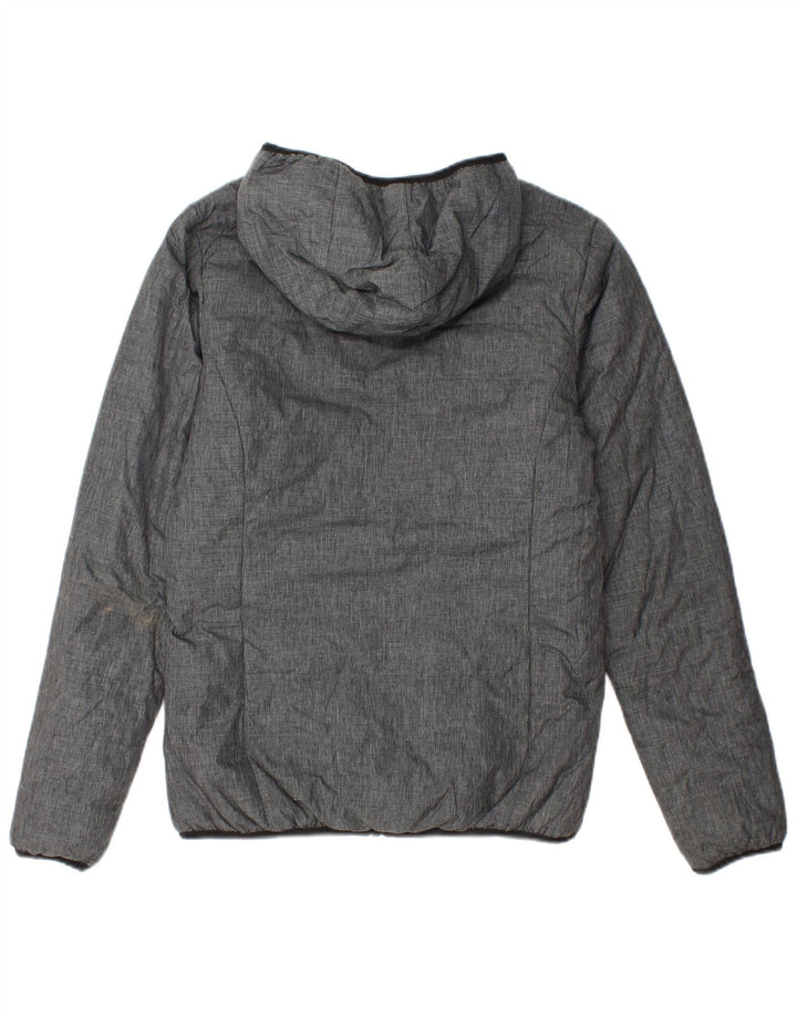 Ellesse Damen Übergroße, wendbare, wattierte Jacke mit Kapuze, UK 10, Größe S, Grau
