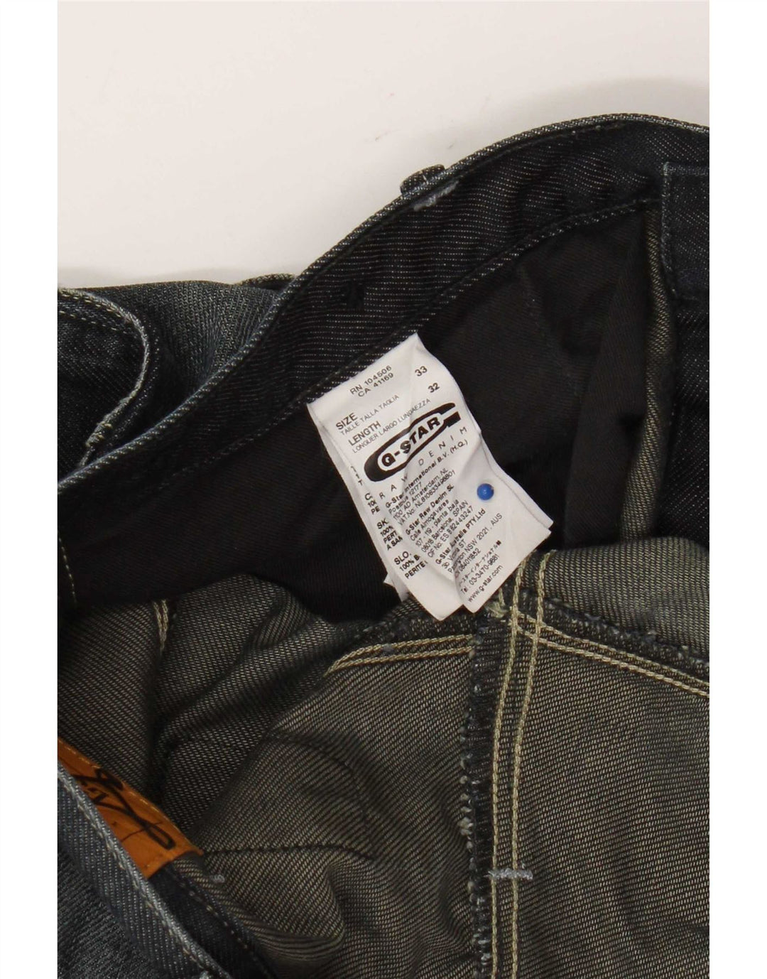 G-Star Herren Cargo Straight Jeans W33 L32 Marineblaue Baumwolle