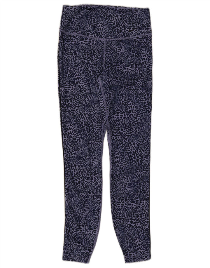 Nike Damen Dri Fit Leggings UK 8 Kleines blaues Polyester mit Tiermuster