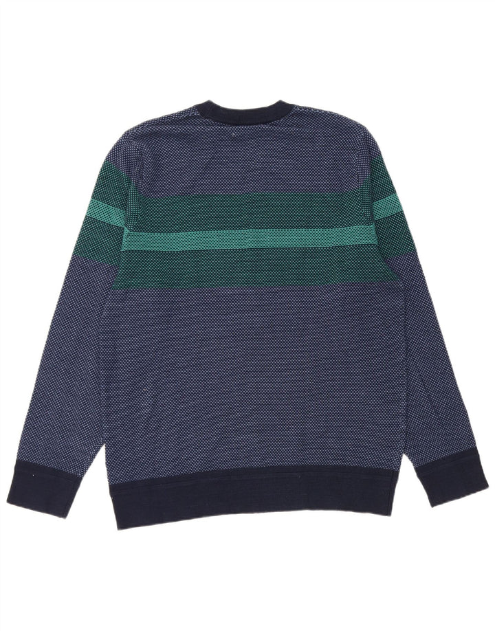 Marks & Spencer Herren-Pullover mit Rundhalsausschnitt, mittlerer Marineblau-Farbblock