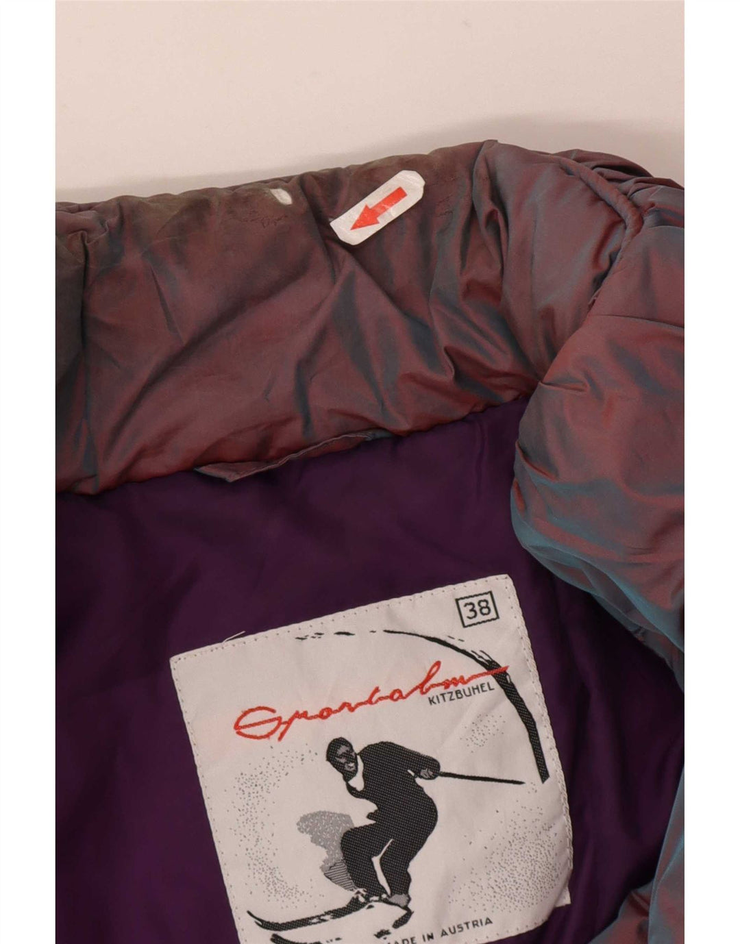 Sportalm Damen-Skijacke, übergroß, wattiert, EU 38, Mittel-Burgunderrot, Polyester